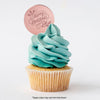 MERRY CHRISTMAS (2) ROSE GOLD MIRROR CUPCAKE TOPPER 10PCE