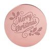 MERRY CHRISTMAS (2) ROSE GOLD MIRROR CUPCAKE TOPPER 10PCE