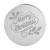 MERRY CHRISTMAS SILVER (2) MIRROR CUPCAKE TOPPER 10PCE