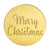 MERRY CHRISTMAS GOLD MIRROR CUPCAKE TOPPER 10PCE