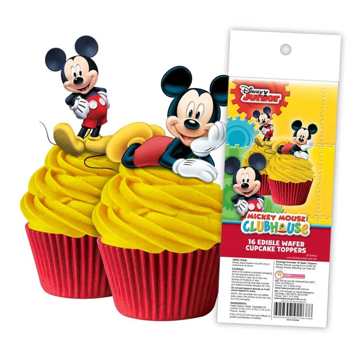 Mickey Mouse Edible Wafer Toppers 16 Piece