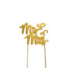 MR MRS GOLD Metal Cake Topper - Cake Decorating Central