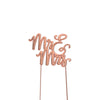 MR MRS ROSE GOLD Metal Cake Topper - Cake Decorating Central