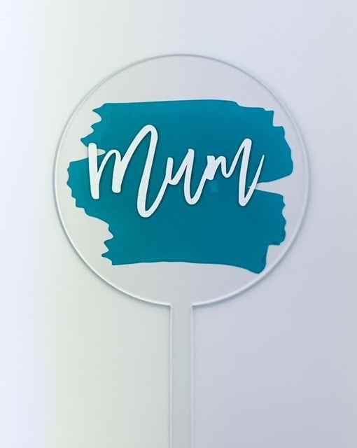 Mum Brushstroke Cake Topper