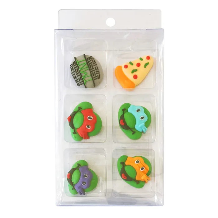 Sugar Decorations Ninja Turtle 6 Piece