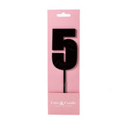 Number 5 Black Acrylic Cake Topper