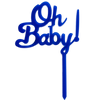 OH BABY Blue Acrylic Cake Topper - Cake Decorating Central