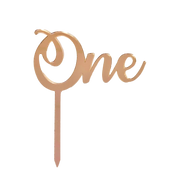 ONE Rose Gold Mirror Cake Topper - Cake Decorating Central
