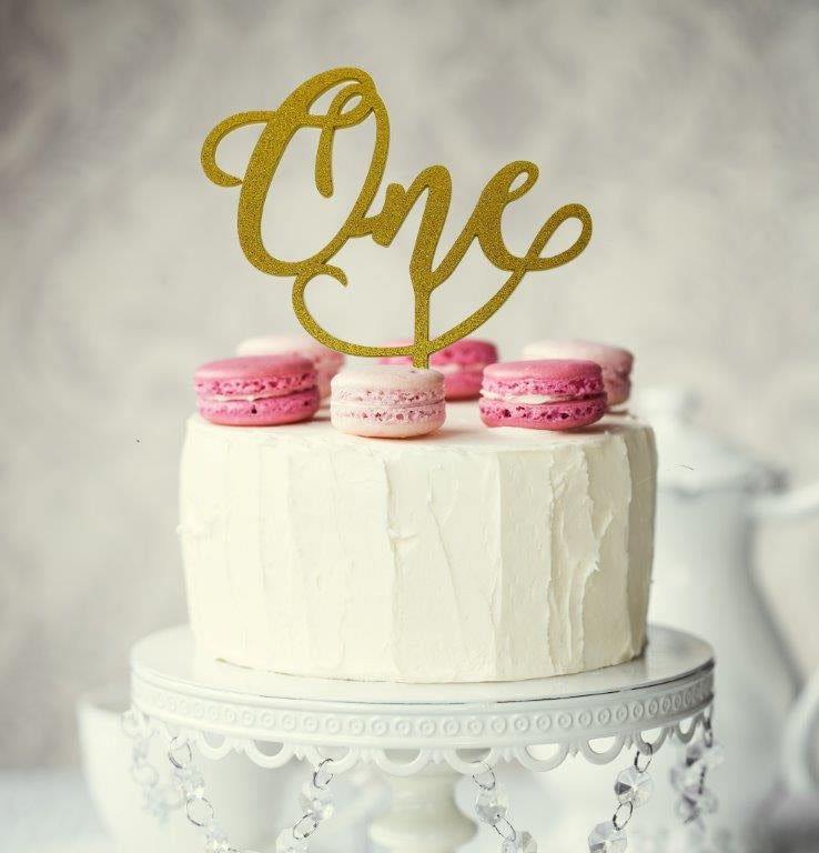ONE GOLD Acrylic Cake Topper