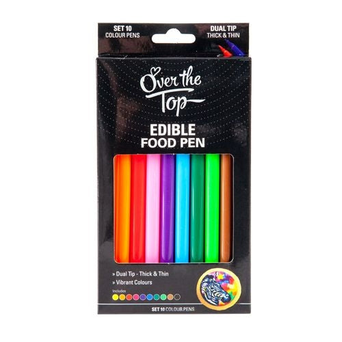 Over The Top Edible Pen 10pc Set - Cake Decorating Central