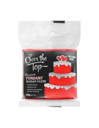 OVER THE TOP SUPER RED 250G PREMIUM FONDANT - Cake Decorating Central