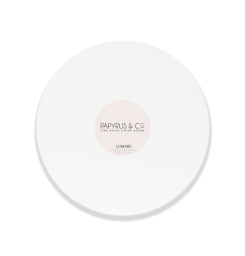 Round 12inch Matte White Cake Board