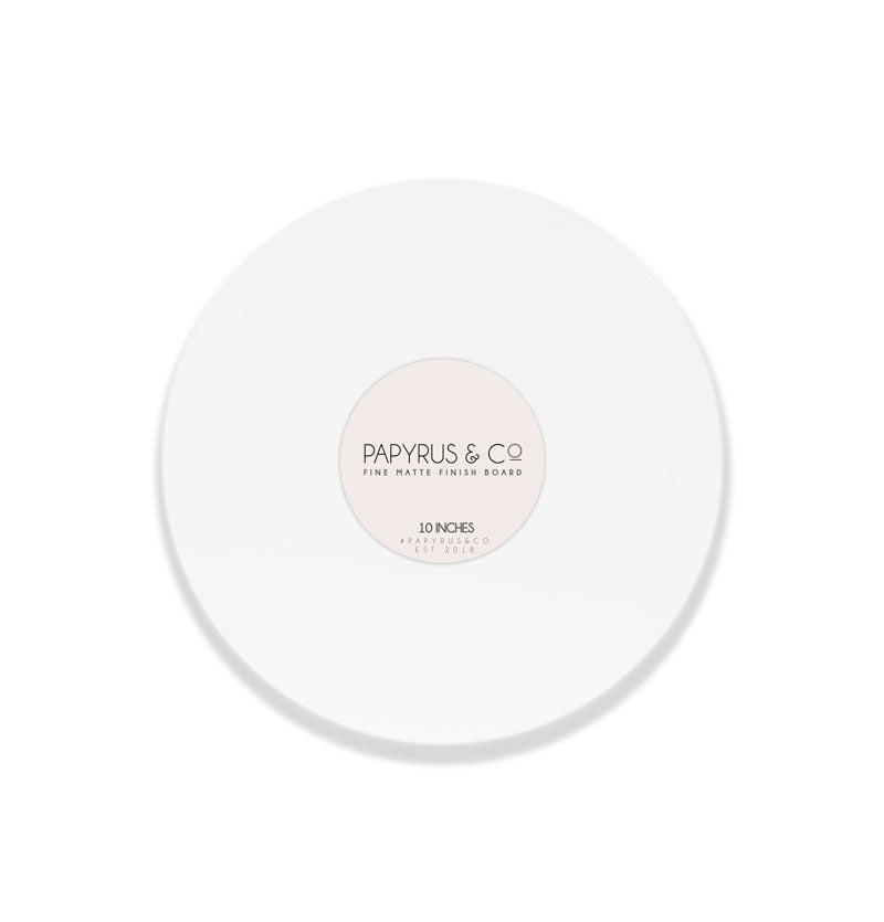 ROUND 10 INCH WHITE MATTE CAKE BOARD