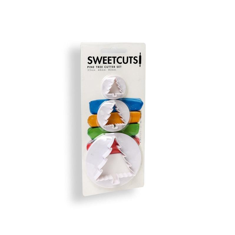 PINE TREE PLASTIC CUTTER SET OF 3 - Cake Decorating Central