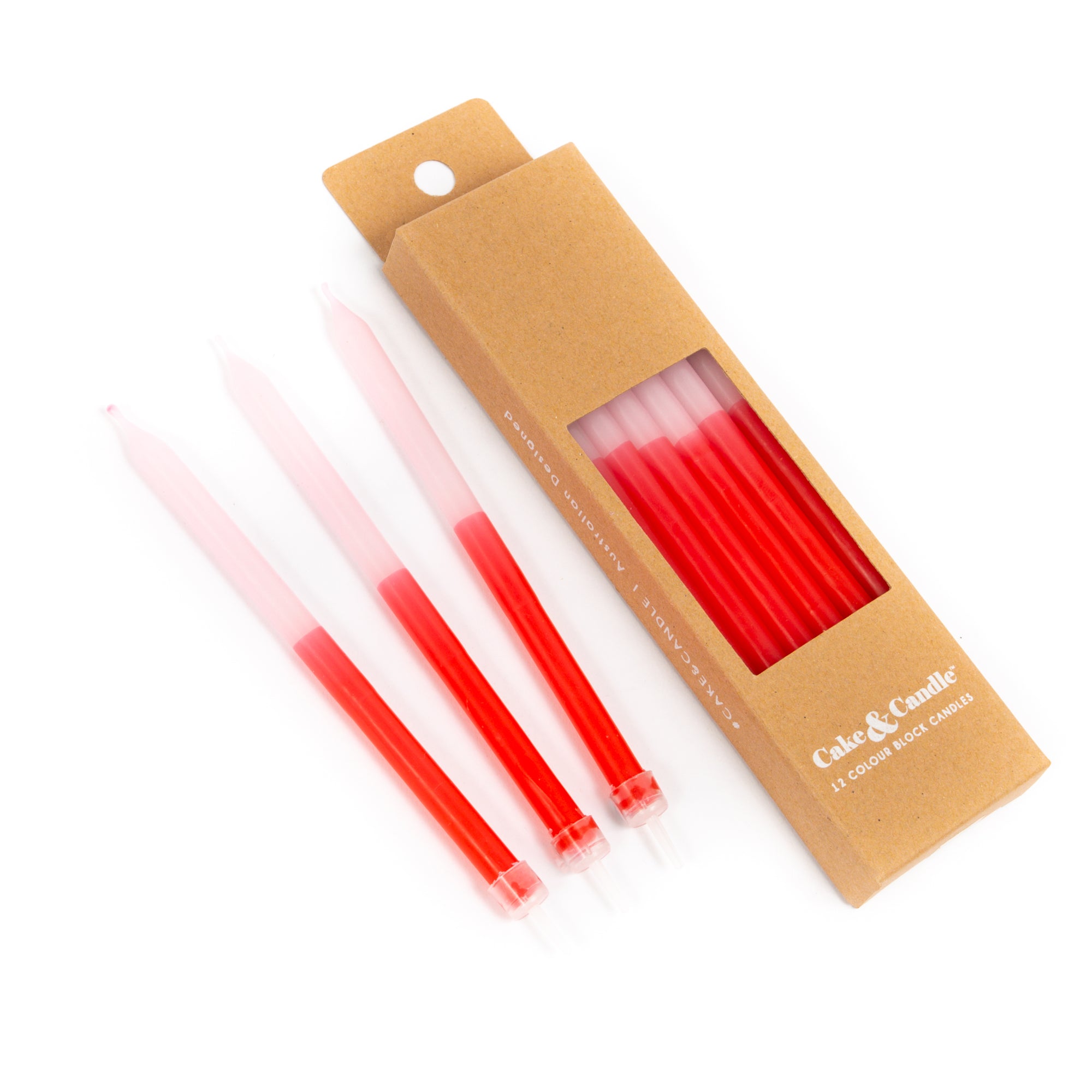 PINK Hand Dipped Candles 12pk