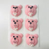TEDDY DECORATIONS PINK 6pce