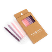 Pink to Purple Ombre Spiral Candles 24pk