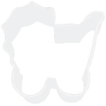 BABY PRAM COOKIE CUTTER WHITE - Cake Decorating Central
