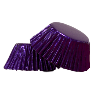 PURPLE Foil Cupcake Papers 50pk - Cake Decorating Central
