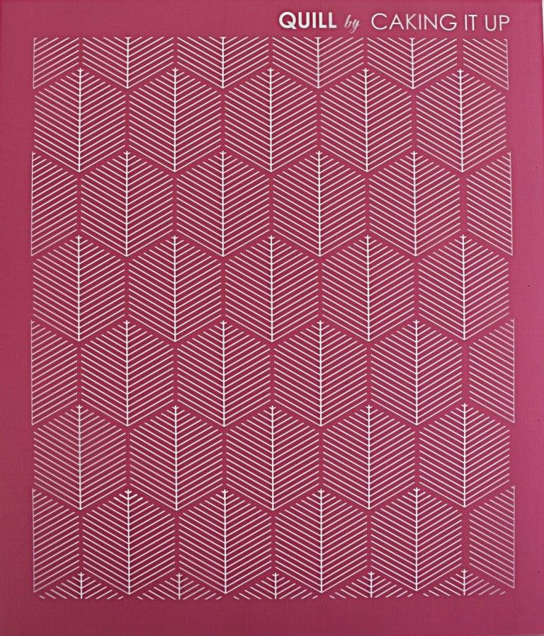 Caking It Up QUILL Mesh Cake Stencil NEW - Cake Decorating Central