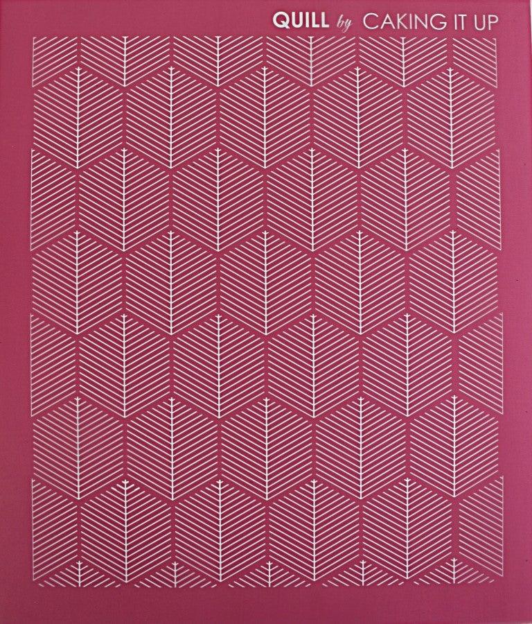Caking It Up QUILL Mesh Cake Stencil NEW - Cake Decorating Central