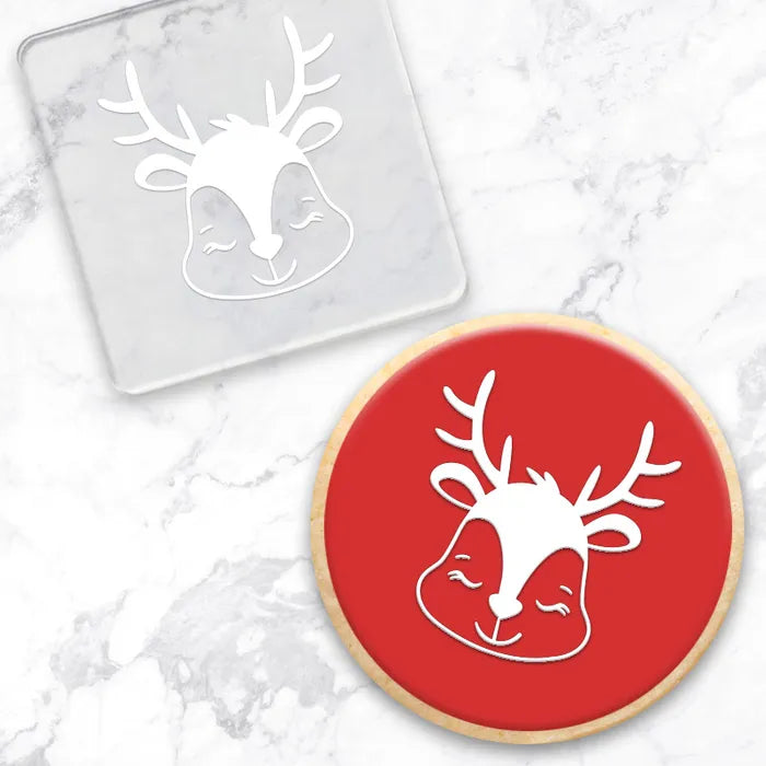 REINDEER HEAD PATTERN COOKIE DEBOSSER