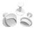 Mondo Rose Leaf Plunger Cutter Set 3pc - Cake Decorating Central