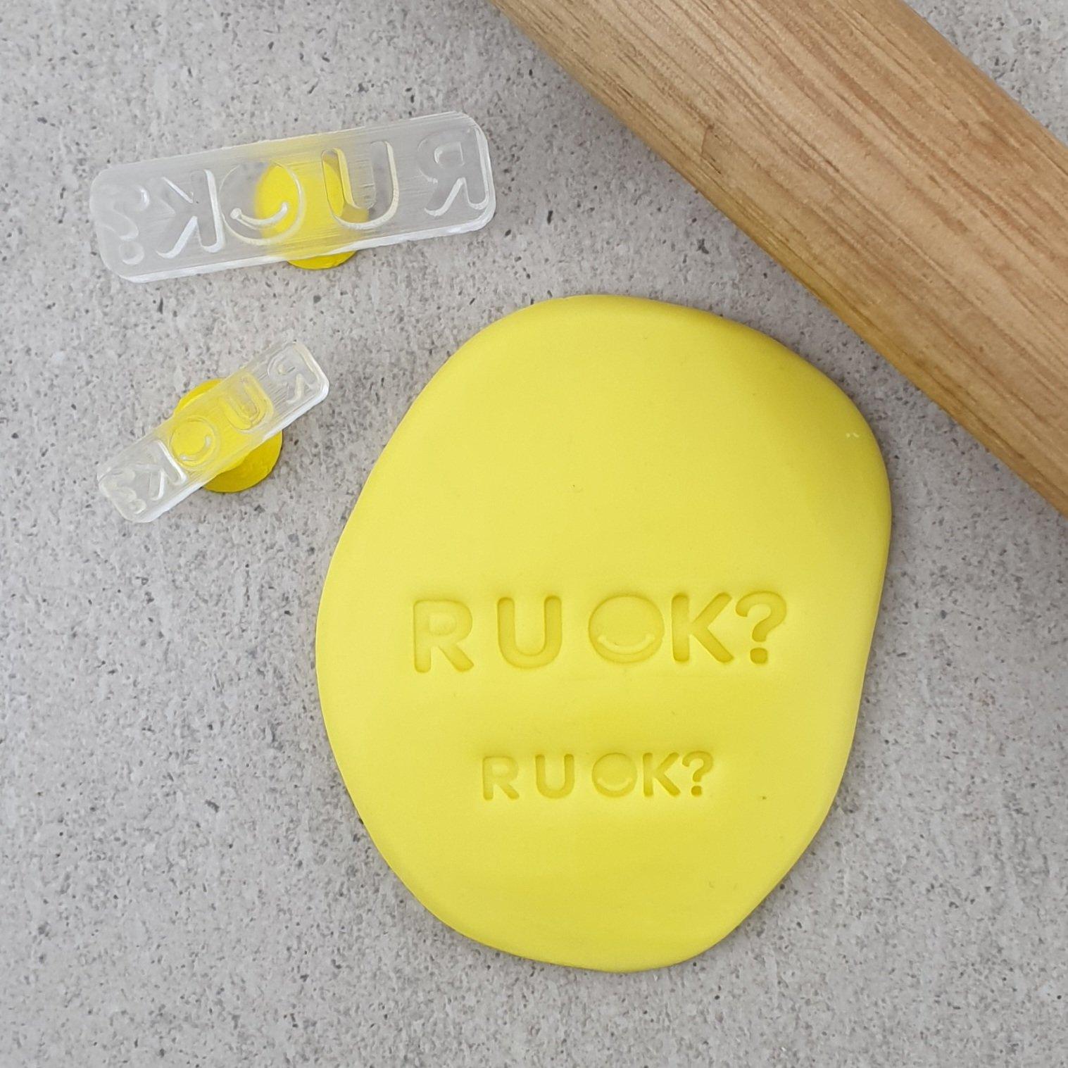 R U OK CHARITY APPROVED 37MM COOKIE EMBOSSER - Cake Decorating Central