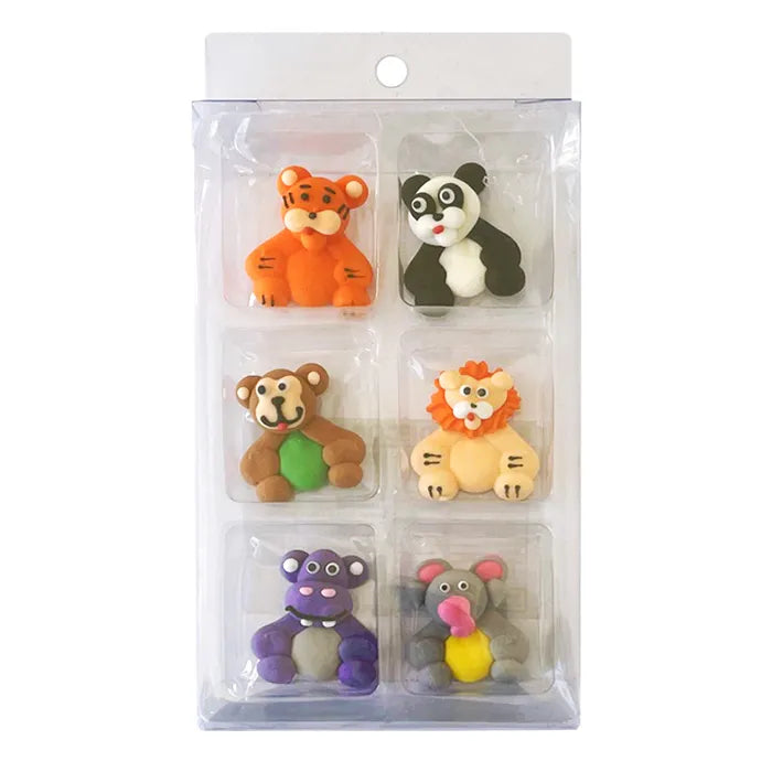 Sugar Decorations Large Safari Animals 6 Piece