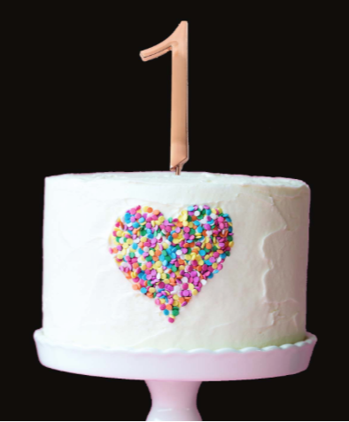 Number 1 ROSE GOLD Metal Cake Topper - Cake Decorating Central