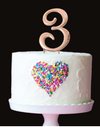 Number 3 ROSE GOLD Metal Cake Topper - Cake Decorating Central