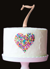 Number 7 ROSE GOLD Metal Cake Topper - Cake Decorating Central