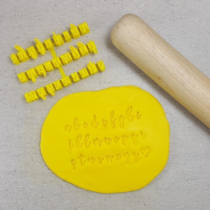 SCRIPT LOWERCASE ALPHABET COOKIE EMBOSSER - Cake Decorating Central