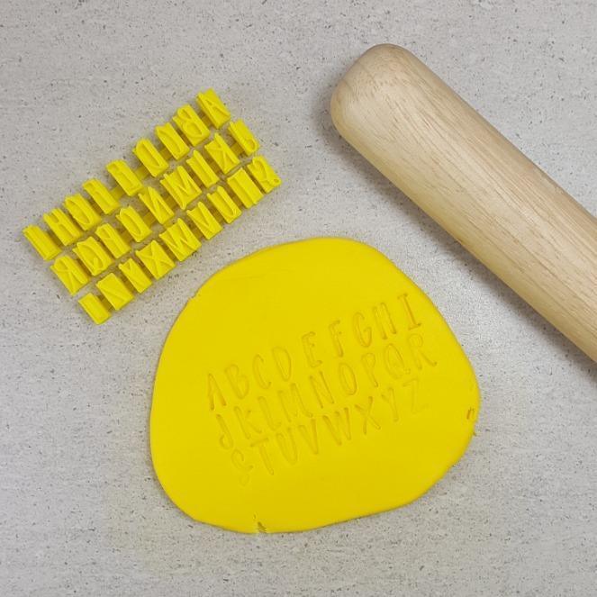 SCRIPT UPPERCASE ALPHABET COOKIE EMBOSSER - Cake Decorating Central