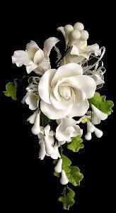 Tea Rose Large Flower Spray WHITE - Cake Decorating Central