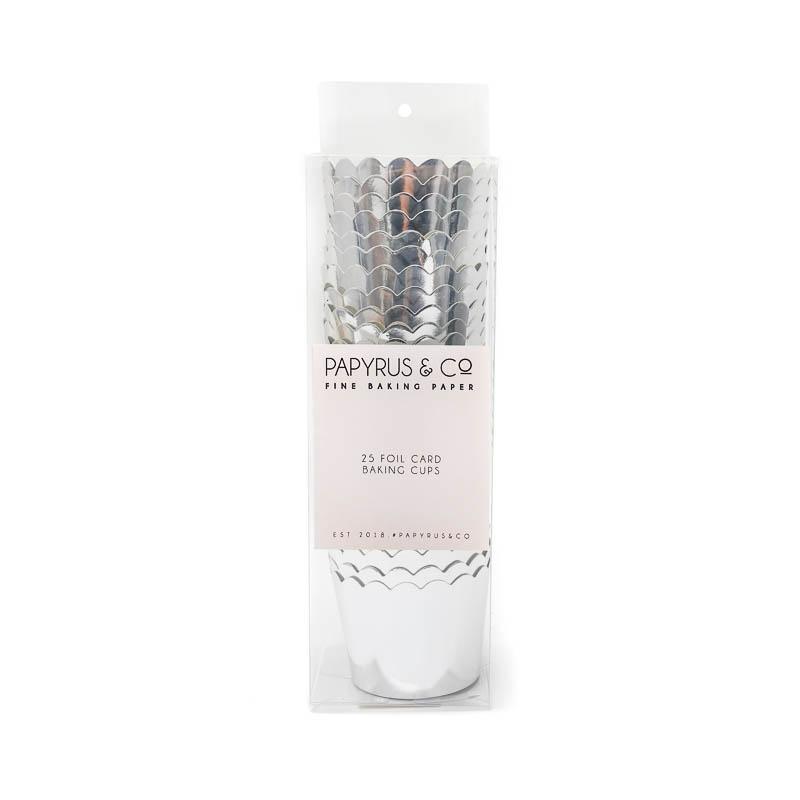SILVER FOIL CARD BAKING CUPS 25 pce - Cake Decorating Central