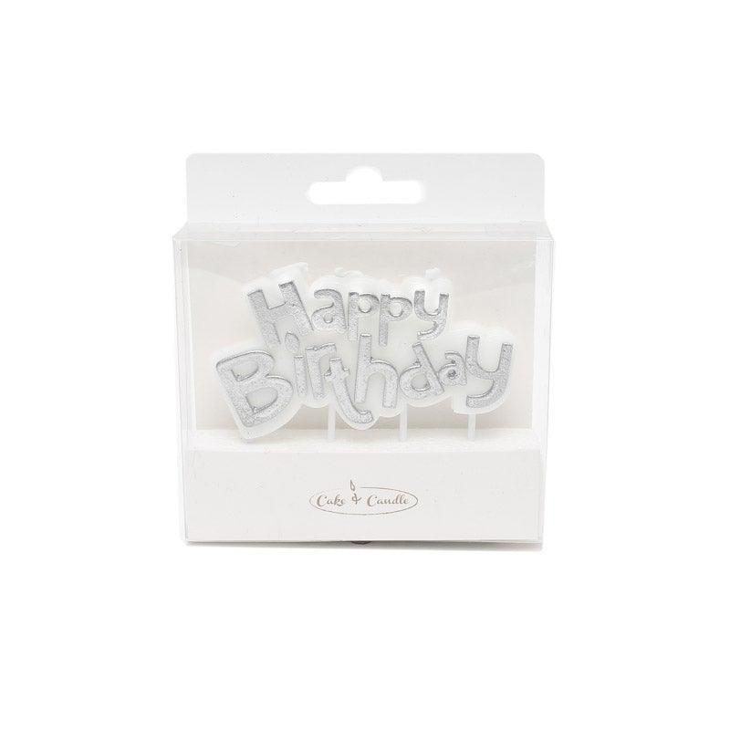 Candle Happy Birthday SILVER - Cake Decorating Central