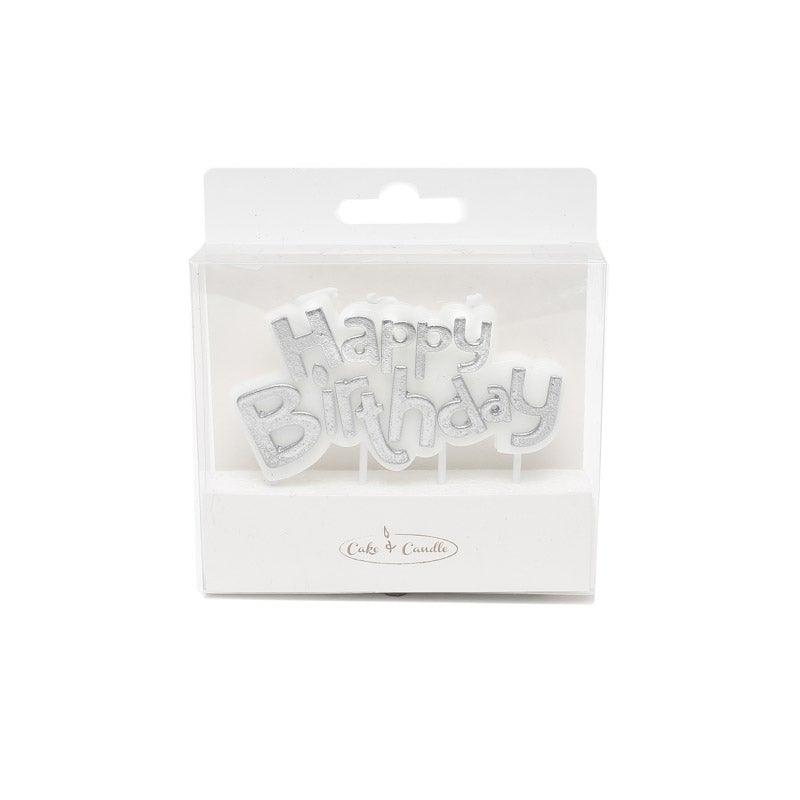Candle Happy Birthday SILVER - Cake Decorating Central