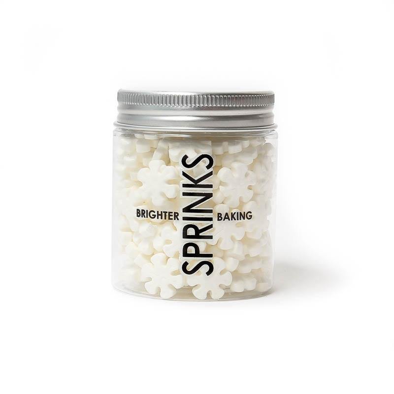 SPRINKS XL WHITE SNOWFLAKES 60g - Cake Decorating Central