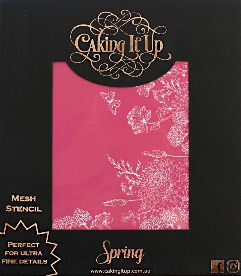 Caking It Up SPRING Mesh Cake Stencil NEW - Cake Decorating Central