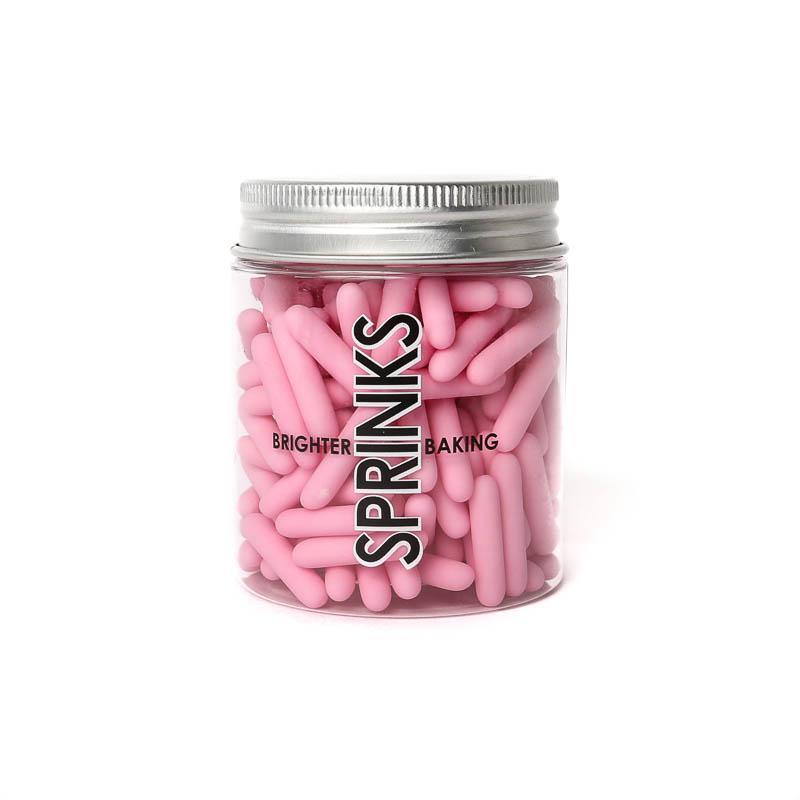 SPRINKS Matte Rods PINK 70g - Cake Decorating Central