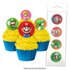 SUPER MARIO BROS Edible Wafer Cupcake Toppers 16 PIECE