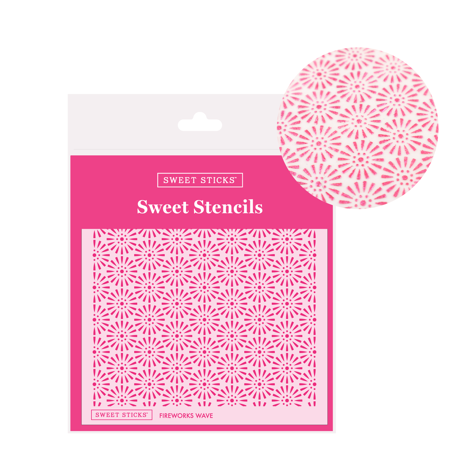 Fireworks Wave Sweet Stencil