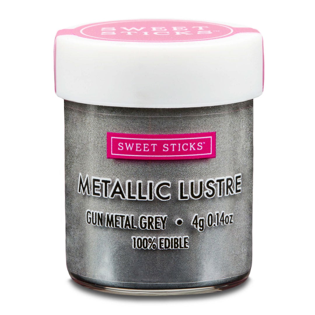 Edible Metallic Lustre Dust GUNMETAL GREY