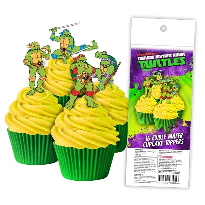 Ninja Turtles Edible Wafer Toppers 16 Piece