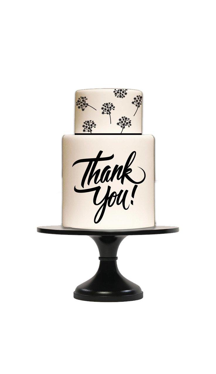 Silho Stencil THANK YOU - Cake Decorating Central