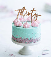 THIRTY ROSE GOLD Metal Cake Topper - Cake Decorating Central
