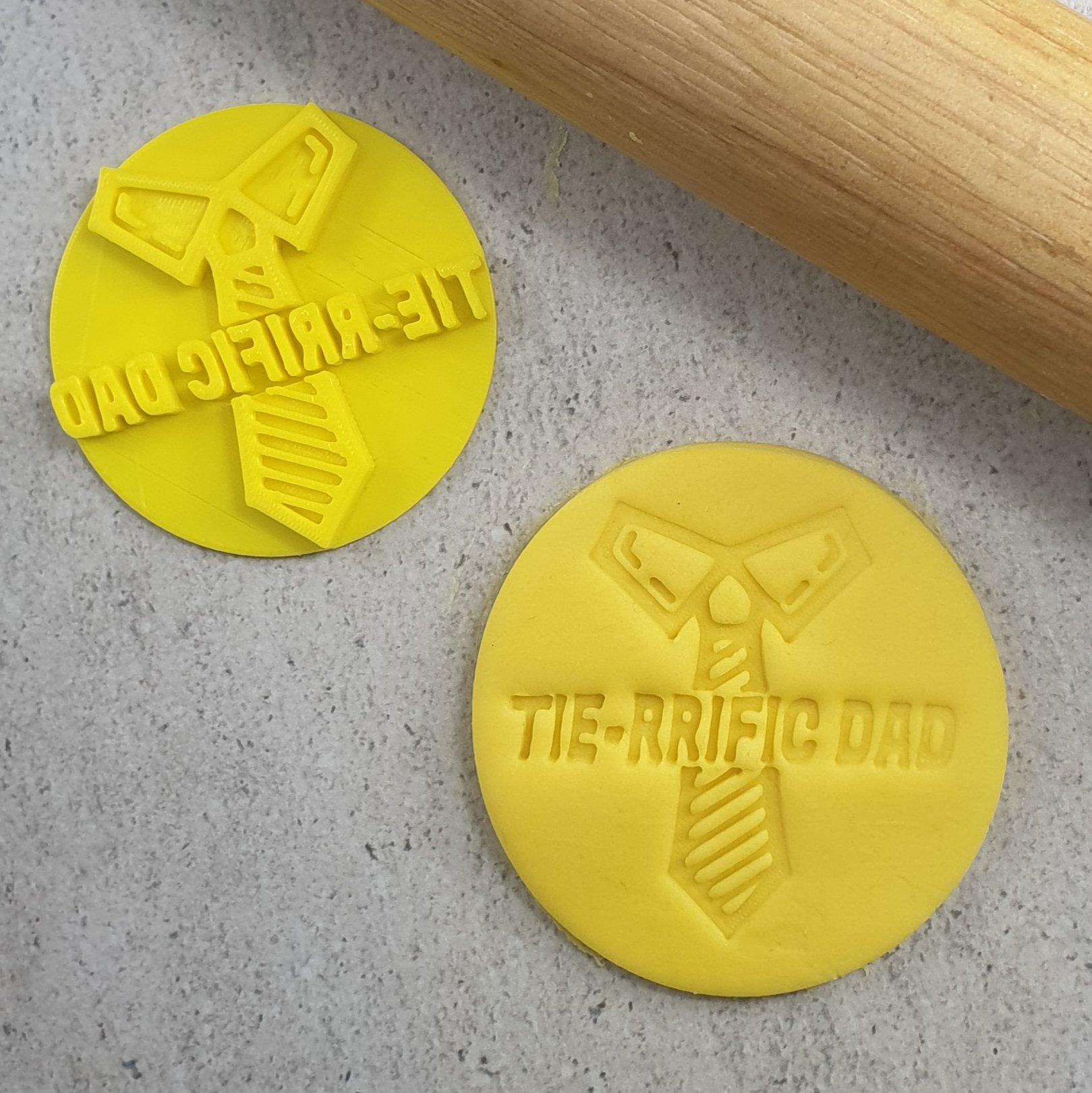 TIE-RRIFIC DAD 60MM COOKIE EMBOSSER - Cake Decorating Central