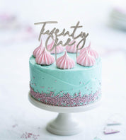TWENTY ONE SILVER Metal Cake Topper - Cake Decorating Central