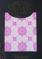 Caking It Up VICTORIA Cake Stencil - Cake Decorating Central